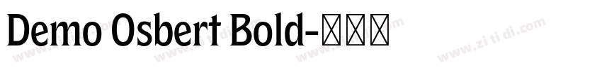 Demo Osbert Bold字体转换